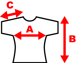 Maße Girlie-Shirt Maße Girlie-Shirt